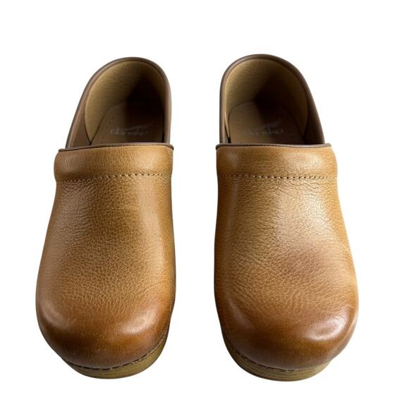 Dansko Professional Brown Grain Leather Clog Shoes Size 7 Cottagecore Prairie - Picture 6 of 12